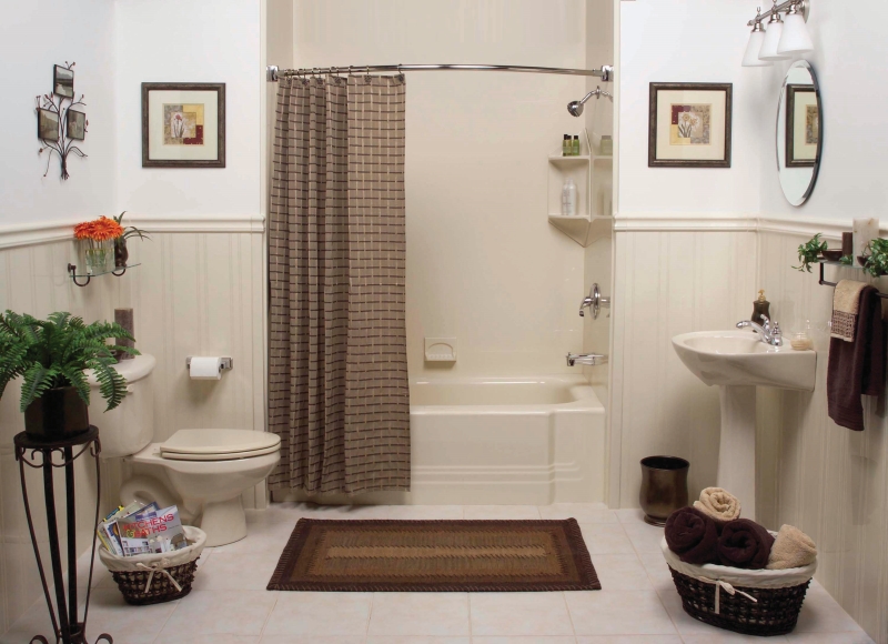 Cultured Stone Corner Shower